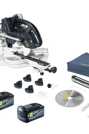 Festool KAPEX KSC 60 EB-Basic Scie à onglets à batterie 18 V / 36 V 216 mm Brushless + 2x batterie 5,0 Ah - sans chargeur Offre Limitée