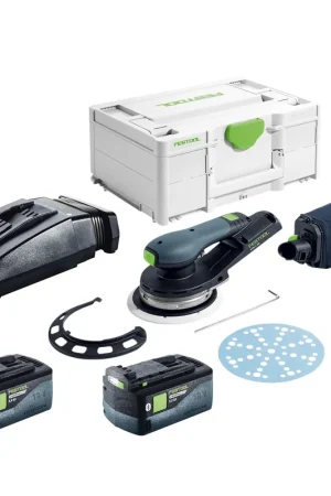 Offre Limitée Festool ETSC 2 150-Basic Ponceuse excentrique sans fil 18 V 150 mm Brushless + 2x batterie 5,0 Ah + chargeur + Systainer
