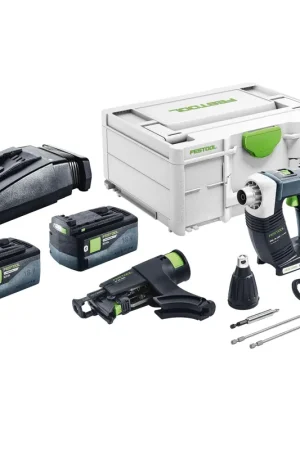Festool DURADRIVE DWC 18-4500 Basic Visseuse de chantier sans fil 18 V 14 Nm Brushless + 2x batterie 5,0 Ah + chargeur + Systainer Remise