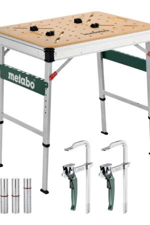 Vente Flash Metabo MWB 100 Table multifonctions ( 626991000 ) établi mobile plateau robuste en MDF