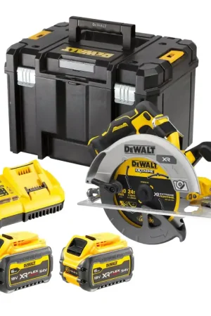 DeWalt DCS 573 T2T Akku Handkreissäge 18 V 190 x 30 mm Brushless + 2x Akku 6,0 Ah + Ladegerät + TSTAK Meilleur Choix