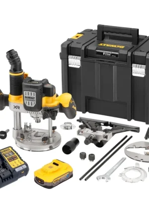 Soldes Défonceuse sans fil DeWalt DCW 620 H1T 18 V 12 mm Brushless + 1 batterie Powerstack 5,0 Ah + chargeur + TSTAK