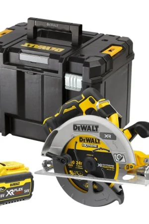 Populaire DeWalt DCS 573 NT Scie circulaire à main sans fil 18 V 190 x 30 mm Brushless + 1x batterie 12,0 Ah + TSTAK - sans chargeur