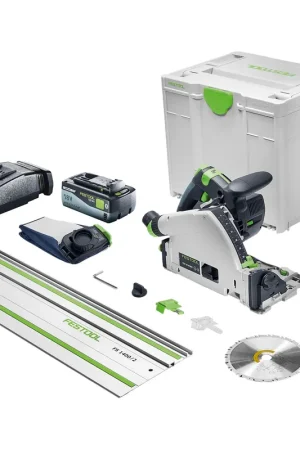 Super Prix Scie plongeante sans fil Festool TSC 55 KSEB-Basic-FS 18 V 160 mm Brushless + 1 batterie 8,0 Ah + chargeur + rail de guidage + Systainer