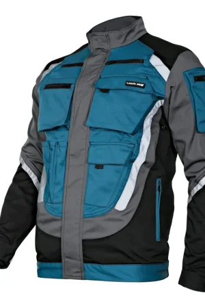 Offre Exclusive Veste de travail LAHTI PRO avec bandes réfléchissantes, taille XXL (L4040305), noir, gris, turquoise