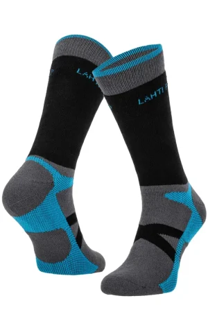 Réduction Chaussettes de travail LAHTI PRO, taille 39 - 42 (L3090439), gris-bleu