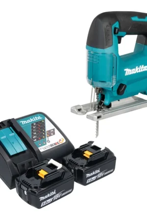 Scie sauteuse pendulaire sans fil Makita DJV 186 RT 18 V + 2 batteries 5,0 Ah + chargeur Remise