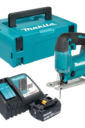 Scie sauteuse pendulaire sans fil Makita DJV 186 RF1J 18 V + 1 batterie 3,0 Ah + chargeur + Makpac Populaire