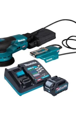 Makita BO 003 CGA101 Akku Exzenterschleifer 40 V max. 125 mm 3,0 mm Hub Brushless + 1x Akku 2,0 Ah + Ladegerät Promotion