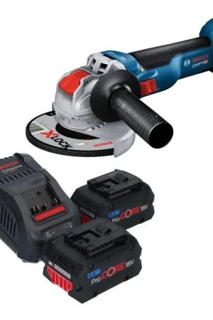 Promotion Saisonnière Meuleuse d'angle sans fil Bosch GWX 18V-10 18 V 125 mm sans balais + 2 batteries ProCORE 5,5 Ah + chargeur