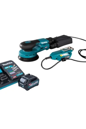 Makita BO 001 CGA101 Akku Exzenterschleifer 40 V max. 125 mm 5,0 mm Hub Brushless + 1x Akku 2,0 Ah + Ladegerät Populaire