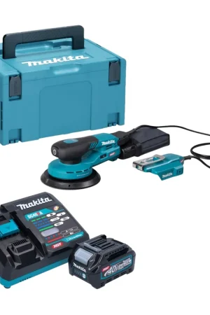 Réduction Makita BO 004 CGA101 Akku Exzenterschleifer 40 V max. 150 mm 3,0 mm Hub Brushless + 1x Akku 2,0 Ah + Ladegerät + Makpac