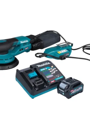 Vente Directe Makita BO 002 CGA101 Akku Exzenterschleifer 40 V max. 150 mm 5,0 mm Hub Brushless + 1x Akku 2,0 Ah + Ladegerät