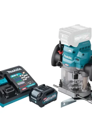 Meilleure Vente Makita RP 001 GA101 Akku Oberfräse 40 V max. 12 mm Brushless + 1x Akku 2,0 Ah + Ladegerät