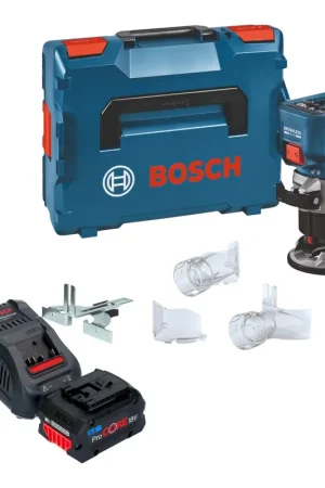 Seulement Aujourd'hui Bosch GKF 18V-8 Professional Toupie sans fil 18 V 8,0 mm Brushless + 1 batterie ProCORE 5,5 Ah + chargeur + L-Boxx