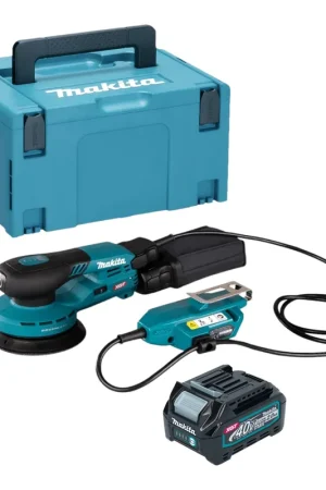 Must-Have Makita BO 001 CGA101 Akku Exzenterschleifer 40 V max. 125 mm 5,0 mm Hub Brushless + 1x Akku 2,0 Ah + Makpac - ohne Ladegerät