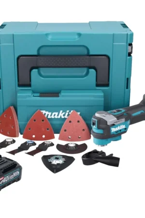 Makita TM 001 GA103 Akku Multifunktionswerkzeug 40 V max. Starlock Max Brushless + 1x Akku 2,0 Ah + 37 tlg. Zubehörset + Makpac - ohne Ladegerät Certifié