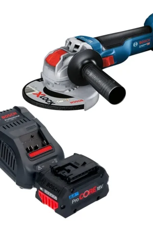 Bon Marché Meuleuse d'angle sans fil Bosch GWX 18V-10 18 V 125 mm sans balais + 1 batterie ProCORE 8,0 Ah + chargeur