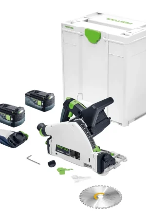 Festool TSC 55 KEB-Basic Scie plongeante sans fil 18 V / 36 V (2x 18 V) 160 mm Brushless + 2 batteries 5,0 Ah + Systainer - sans chargeur (successeur du 576712) Prix Cassé