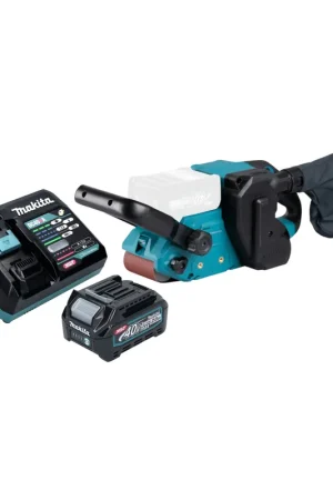 Makita BS 001 GA101 Akku Bandschleifer 40 V max. 76 x 533 mm Brushless + 1x Akku 2,0 Ah + Ladegerät Retour Gratuit