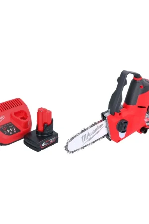 Super Prix Tronçonneuse à batterie Milwaukee M12 FHS-401 12 V 15 cm sans balais + 1 batterie 4,0 Ah + chargeur