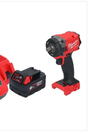 Visseuse à chocs sans fil Milwaukee M18 FIW2F12-601 18 V 339 Nm 1/2" sans balais + 1 batterie 6,0 Ah + chargeur Haute Qualité