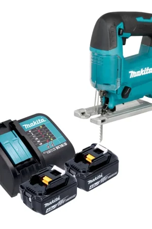 Scie sauteuse pendulaire sans fil Makita DJV 186 SM 18 V + 2 batteries 4,0 Ah + chargeur Satisfait Ou Remboursé