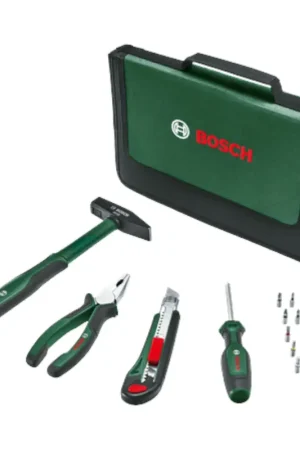 Promotion Saisonnière Kit d'outils à main Bosch Easy Starter, 14 pièces (1600A02BY3) Pince universelle / Tournevis / Cutter / Marteau