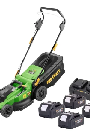 Tondeuse à gazon sans fil Procraft PLM21bb 40 V (2 x 20 V) 380 mm sans balais + 4 batteries 4,0 Ah + chargeur Expédition Rapide