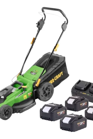 Tondeuse à gazon sans fil Procraft PLM23bb 40 V (2x 20 V) 430 mm sans balais + 4 batteries 8,0 Ah + chargeur Retour Gratuit
