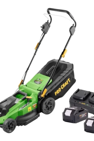 Tondeuse à gazon sans fil Procraft PLM21bb 40 V (2x 20 V) 380 mm sans balais + 2 batteries 4,0 Ah + chargeur Nouvelle Collection