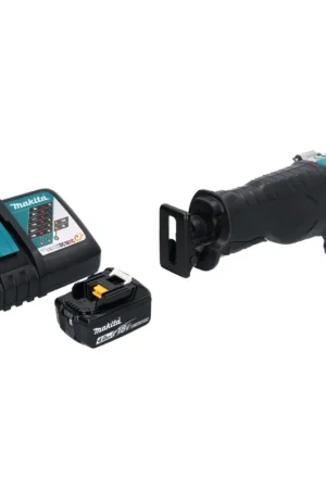 Makita DJR 187 RM1 Scie réversible sans fil Scie sabre 18 V Brushless + 1x batterie 4,0 Ah + chargeur Nouvel Arrivage