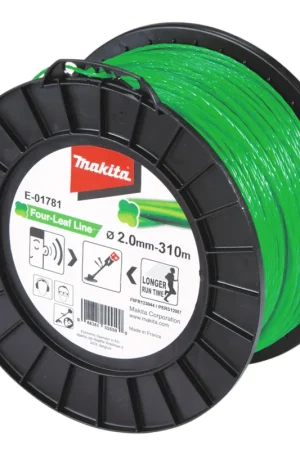 Paiement Sécurisé Makita Fil de coupe Four-Leaf 2,0 mm 310 m ( E-01781 ) pour débroussailleuse sans fil UR 002 G