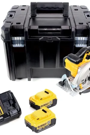 Offre Du Jour DeWalt DCS 391 M2 Scie circulaire sans fil 18V 165 mm + 2x batterie 4,0Ah + chargeur + lame + TSTAK