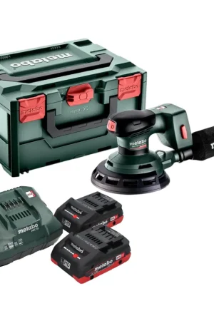 Prix Promo Metabo SXA 18 LTX 150 BL Ponceuse excentrique sans fil 18 V 150 mm Brushless + 2x batterie LiHD 4,0 Ah + chargeur + metaBOX
