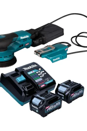 Achat Immédiat Makita BO 003 CGD201 Ponceuse excentrique sans fil 40 V max. 125 mm 3,0 mm course Brushless + 2x batterie 2,5 Ah + chargeur