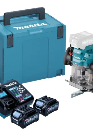 Makita RP 001 GD201 Défonceuse sans fil 40 V max. 12 mm Brushless + 2x batterie 2,5 Ah + chargeur + Makpac Meilleur Prix