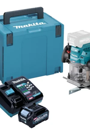Retour Gratuit Makita RP 001 GD101 Défonceuse sans fil 40 V max. 12 mm Brushless + 1x batterie 2,5 Ah + chargeur + Makpac