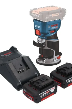 Bosch GKF 18V-8 Professional Affleureuse sans fil 18 V 8,0 mm Brushless + 2x batterie 5,0 Ah + chargeur Promotion Saisonnière