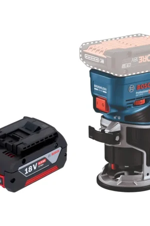 Offre Spéciale Bosch GKF 18V-8 Professional Affleureuse sans fil 18 V 8,0 mm Brushless + 1x batterie 4,0 Ah - sans chargeur