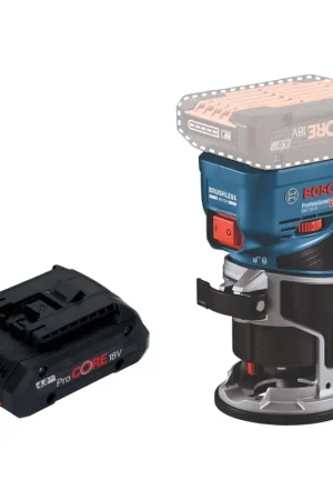 Top Vente Bosch GKF 18V-8 Professional Affleureuse sans fil 18 V 8,0 mm Brushless + 1x batterie ProCORE 4,0 Ah - sans chargeur