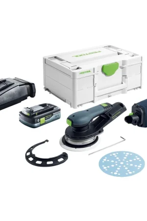 Retour Gratuit Festool ETSC 2 150-Basic Ponceuse excentrique sans fil 18 V 150 mm Brushless + 1x batterie 4,0 Ah + chargeur + Systainer