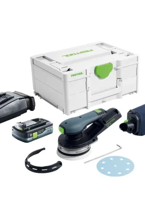 Super Prix Festool ETSC 2 125-Basic Ponceuse excentrique sans fil 18 V 125 mm Brushless + 1x batterie 4,0 Ah + chargeur + Systainer