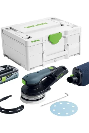 Festool ETSC 2 125-Basic Ponceuse excentrique sans fil 18 V 125 mm Brushless + 1x batterie 4,0 Ah + Systainer - sans chargeur Retour Gratuit