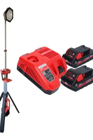Milwaukee M18 SAL2-302 Lampe de chantier sans fil 18 V 2800 lm + 2x batterie 3,0 Ah + chargeur Meilleur Prix