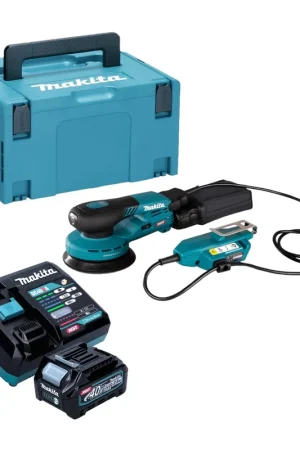 Makita BO 001 CGD101 Ponceuse excentrique sans fil 40 V max. 125 mm 5,0 mm Course Brushless + 1x batterie 2,5 Ah + chargeur + Makpac Produit De Marque