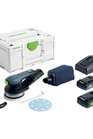 Prix Cassé Festool ETSC 2 125 4,0 I-Plus Ponceuse excentrique sans fil 18 V 125 mm Brushless ( 577736 ) + 2x batterie 4,0 Ah + chargeur + Systainer