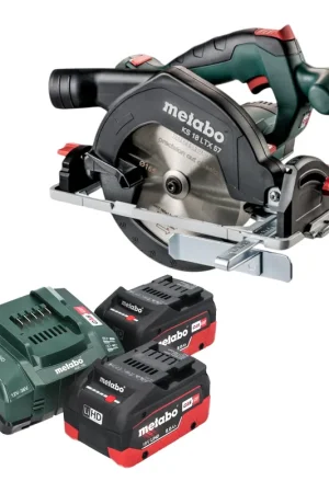 Prix Cassé Metabo KS 18 LTX 57 Scie circulaire portative sans fil 18 V 165 mm + 2x batterie LiHD 8,0 Ah + chargeur