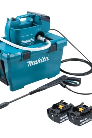 Bon Plan Makita DHW 080 F2K Nettoyeur haute pression sur batterie 36 V ( 2x 18 V ) 80 bar 380 l/h Brushless + 2x batterie 3,0 Ah - sans chargeur