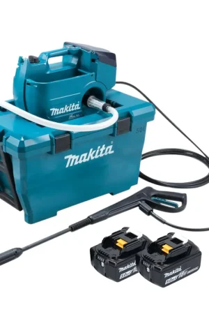 Remise Makita DHW 080 T2K Nettoyeur haute pression sur batterie 36 V ( 2x 18 V ) 80 bar 380 l/h Brushless + 2x batterie 5,0 Ah - sans chargeur